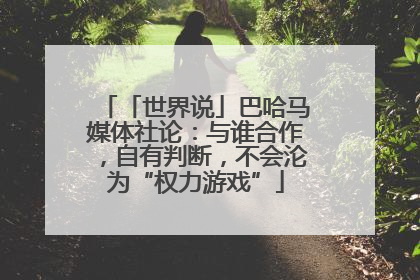 「世界说」巴哈马媒体社论：与谁合作，自有判断，不会沦为“权力游戏”