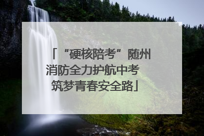 “硬核陪考”随州消防全力护航中考 筑梦青春安全路