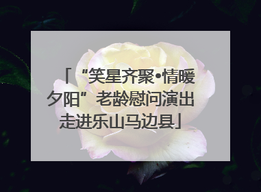 “笑星齐聚•情暖夕阳”老龄慰问演出走进乐山马边县