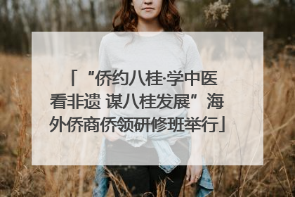 “侨约八桂·学中医 看非遗 谋八桂发展”海外侨商侨领研修班举行