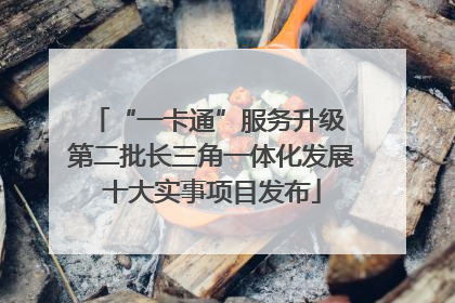 “一卡通”服务升级 第二批长三角一体化发展十大实事项目发布