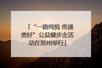 “一路纯悦 传递美好”公益健步走活动在郑州举行