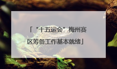 “十五运会”梅州赛区筹备工作基本就绪