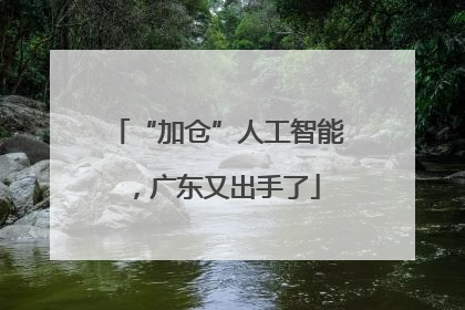 “加仓”人工智能，广东又出手了