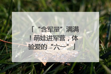 “含军量”满满！萌娃进军营，体验爱的“六一”