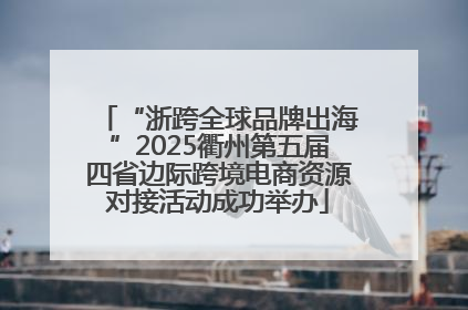 “浙跨全球品牌出海”2025衢州第五届四省边际跨境电商资源对接活动成功举办