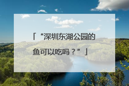 “深圳东湖公园的鱼可以吃吗？”