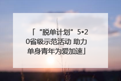 “脱单计划”5•20省级示范活动 助力单身青年为爱加速