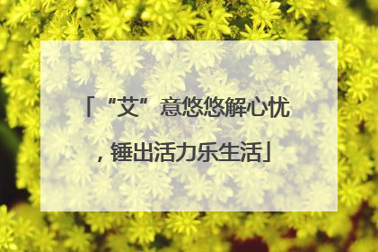 “艾”意悠悠解心忧，锤出活力乐生活