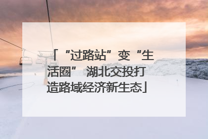 “过路站”变“生活圈” 湖北交投打造路域经济新生态