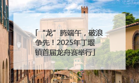 “龙”腾端午，破浪争先！2025年丁堰镇首届龙舟赛举行