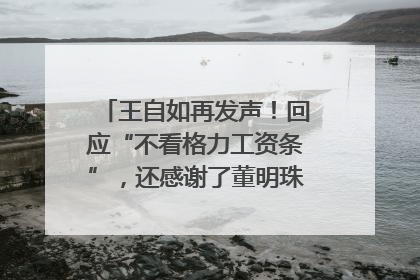 王自如再发声！回应“不看格力工资条”，还感谢了董明珠和雷军｜热财经