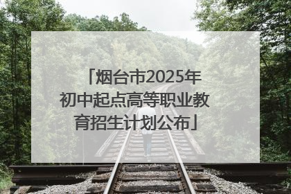 烟台市2025年初中起点高等职业教育招生计划公布