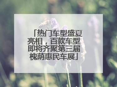 热门车型盛夏亮相，百款车型即将齐聚第三届槐荫惠民车展