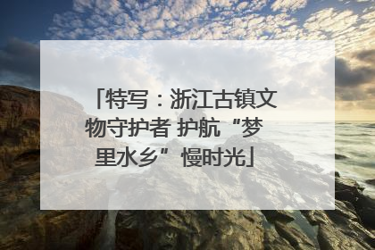 特写：浙江古镇文物守护者 护航“梦里水乡”慢时光