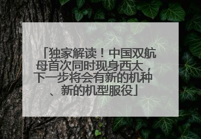 独家解读！中国双航母首次同时现身西太，下一步将会有新的机种、新的机型服役