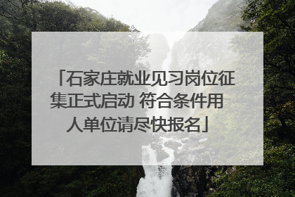 石家庄就业见习岗位征集正式启动 符合条件用人单位请尽快报名