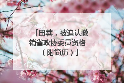 田蓉，被追认撤销省政协委员资格（附简历）