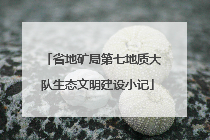 省地矿局第七地质大队生态文明建设小记
