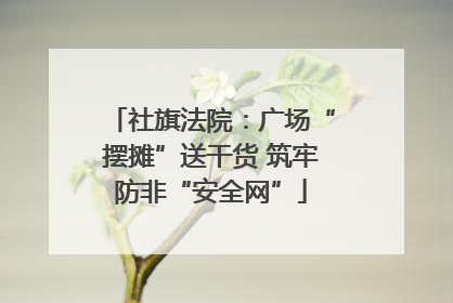 社旗法院：广场“摆摊”送干货 筑牢防非“安全网”