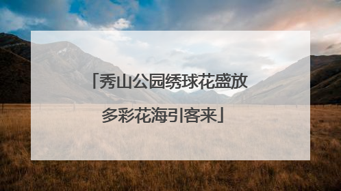 秀山公园绣球花盛放 多彩花海引客来