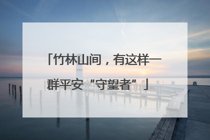 竹林山间，有这样一群平安“守望者”