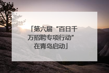 第六届“百日千万招聘专项行动”在青岛启动