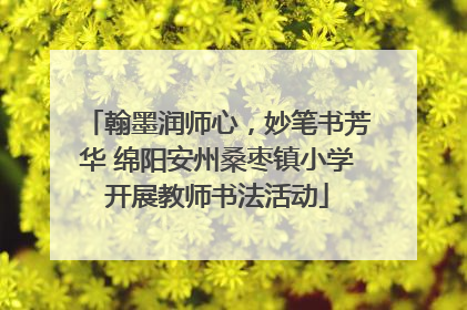 翰墨润师心，妙笔书芳华 绵阳安州桑枣镇小学开展教师书法活动