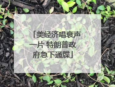 美经济唱衰声一片 特朗普政府急下通牒