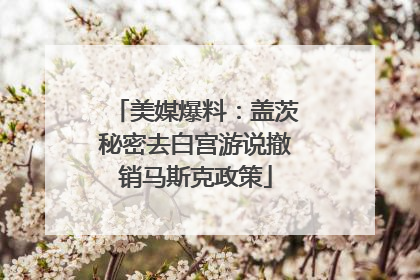 美媒爆料：盖茨秘密去白宫游说撤销马斯克政策