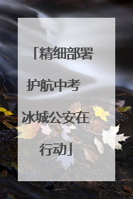 精细部署护航中考 冰城公安在行动