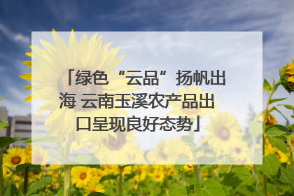绿色“云品”扬帆出海 云南玉溪农产品出口呈现良好态势
