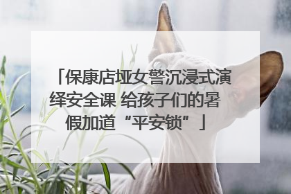 保康店垭女警沉浸式演绎安全课 给孩子们的暑假加道“平安锁”