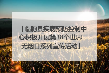 临朐县疾病预防控制中心积极开展第38个世界无烟日系列宣传活动