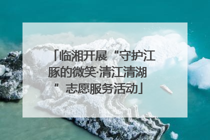 临湘开展“守护江豚的微笑·清江清湖”志愿服务活动