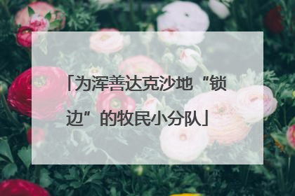 为浑善达克沙地“锁边”的牧民小分队