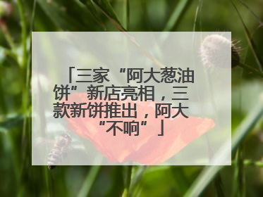 三家“阿大葱油饼”新店亮相，三款新饼推出，阿大“不响”