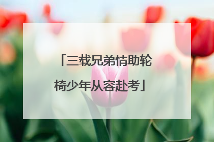 三载兄弟情助轮椅少年从容赴考