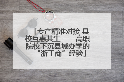 专产精准对接 县校互惠共生——高职院校下沉县域办学的“浙工商”经验