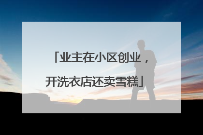 业主在小区创业，开洗衣店还卖雪糕