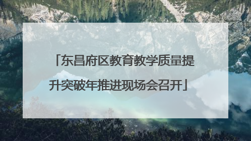 东昌府区教育教学质量提升突破年推进现场会召开