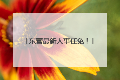 东营最新人事任免！