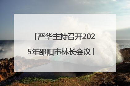 严华主持召开2025年邵阳市林长会议