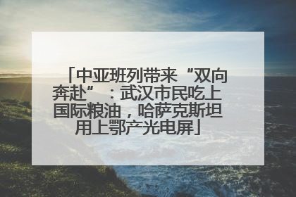 中亚班列带来“双向奔赴”：武汉市民吃上国际粮油，哈萨克斯坦用上鄂产光电屏