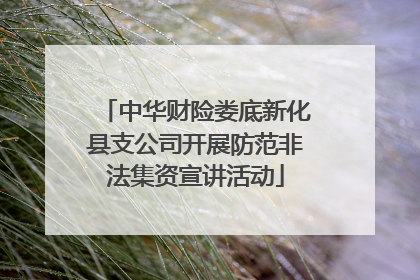 中华财险娄底新化县支公司开展防范非法集资宣讲活动