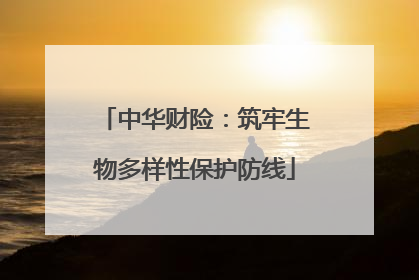 中华财险：筑牢生物多样性保护防线