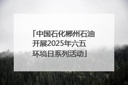 中国石化郴州石油开展2025年六五环境日系列活动