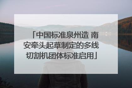 中国标准泉州造 南安牵头起草制定的多线切割机团体标准启用