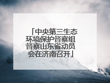 中央第三生态环境保护督察组督察山东省动员会在济南召开