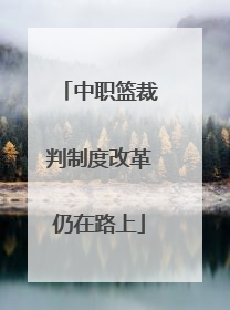 中职篮裁判制度改革仍在路上